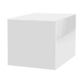 Marketing Holders 10 Inch Acrylic Display Riser Box No Lid White Square Retail Product Riser One Open Side Merchandise Storage Box Flippable Cubby for Expos and Tradeshows