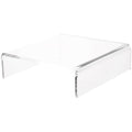Plymor Clear Acrylic Short Square Display Riser, 2" H x 7" W x 7" D (1/4" thick) - size: 2" x 7" x 7"