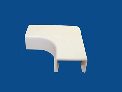 Kable Kontrol Wall Cord Cover Cable Raceways – Flat Elbow – 0.75” Width – 0.43” Height – 1 Pc/Pack | Paintable White PVC | TV Wire Concealer | Plastic Wire Conduit