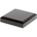 Plymor Black Acrylic Square Beveled Display Base, 3" W x 3" D x 0.75" H - size: 3" x 3" x 0.75"