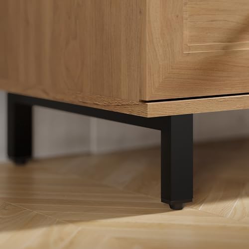 FENSULN Modern Dresser for Bedroom with 9 Drawers, 3 in 1 Wooden Chest of Drawers with Organizer Storage for Bed Room,Livingroom Hallway Oak