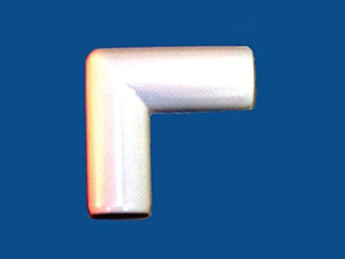 Kable Kontrol Wall Cord Cover Cable Raceways – Flat Elbow – 0.43” Width – 0.50” Height – 1 Pc/Pack | Paintable White PVC | TV Wire Concealer | Plastic Wire Conduit