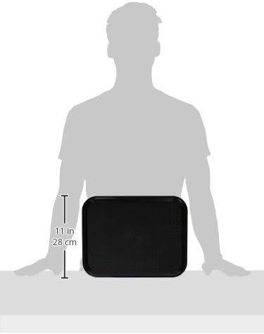 New Star Foodservice 24333 Fast Food Tray, 10.5 x 13.5, Black, Set of 12