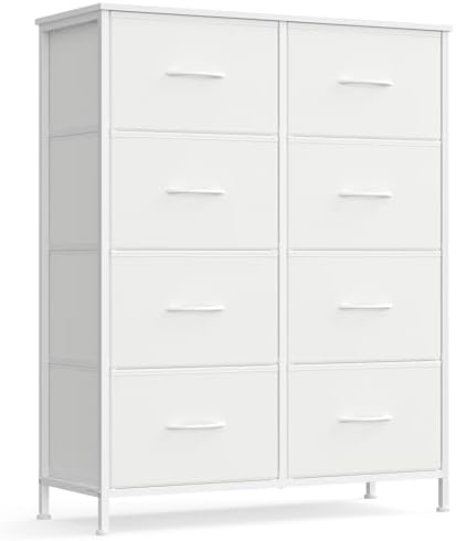 SONGMICS Dresser for Bedroom, Tall Dresser with 8 Fabric Drawers