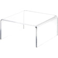 Plymor Clear Acrylic Short Square Display Riser, 2" H x 4" W x 4" D (1/8" thick) - size: 2" x 4" x 4"