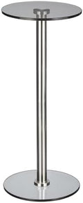 mDesign Glass Top Side/End Drink Table