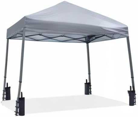 ABCCANOPY Stable Pop up Outdoor Canopy Tent 10 x 10 ft Base / 8 x 8 ft Top, Gray