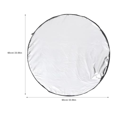 NUOBESTY 5-in-1 60cm Foldable Light Reflector Photography Reflective Board with Carry Bag Portable Photo Reflector Diffuser for Studio and Outdoor Lighting