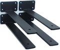 4 Pack - 11 inch Black Hidden L Shelf Bracket (1/5 Inch Thicked) Iron Floating Shelf Brackets Rustic Industrial Metal Brackets for Shelf Support - size: 11 Inch, style: Black 4 Pack