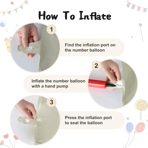 CARGEN 40 Inch Creamy White Number 8 Balloon, Large Beige Foil Mylar Digital 0-9 for Birthday Decorations, Boho Neutral Party Supplies, Wedding Anniversary Photo Props, Helium or Air Fill - style: Number 8