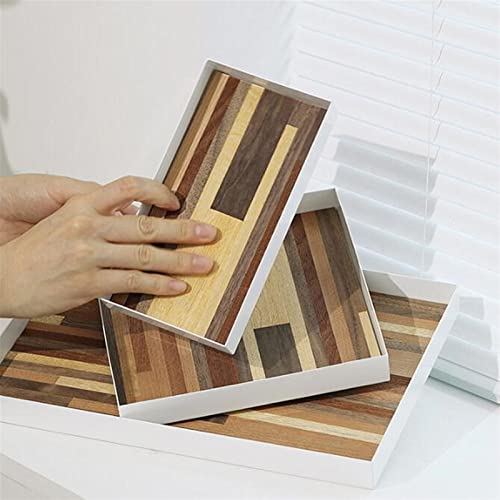 Serving Trays Storage Tray Porch Key Photo Props Handmade Grain Stitching(Small) - color: Small