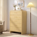 Curved Drawer Dresser for Bedroom with 5 Drawers, 31'' Wide Chest of Drawer