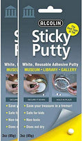 Reusable Museum & Gallery Quality Adhesive Putty,- 2 Pack - 6oz. Won't Dry Out- Always Removable Repositionable - size: ef of 2 pk