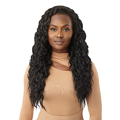 Outre Quick Weave Half Wig Cap Lays Flat Wig KAYLEY (DR2/BLSDBL) - color: DR2/BLSDBL
