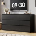 Jocoevol Modern 9 Drawer Dresser for Bedroom, Simply Chest of Drawers, Wood Storage Dresser with Deep Drawers for Living Room Hallway Entryway (Black)