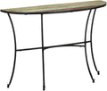 Half Circle Side Table 43.3x15.7x30.3 Inches Solid Reclaimed Wood