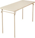 CoscoProducts Cosco Folding Serving Table, 20" x 48", Antique Linen