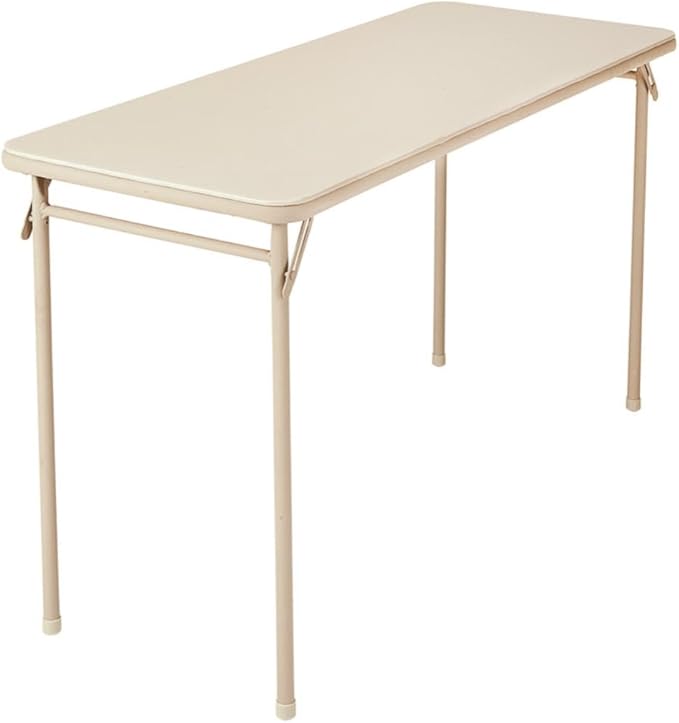 CoscoProducts Cosco Folding Serving Table, 20" x 48", Antique Linen