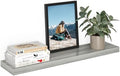 Ballucci Floating Shelf, 36" Wood Wall Shelf with Invisible Brackets for Bathroom, Living Room, Bedroom, Kitchen, Nursery, 8" Deep, Rustic Gray