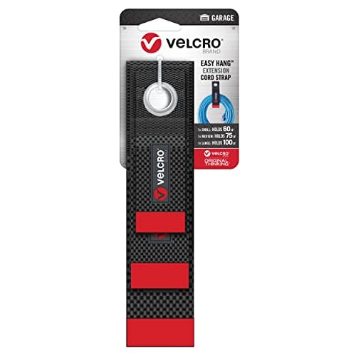 What’s in the box: VELCRO Brand Easy Hang Extension Cord Holder Organizer Variety Pack, 3-pack (10", 14" and 18")