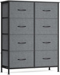 SONGMICS Dresser for Bedroom, Tall Dresser with 8 Fabric Drawers