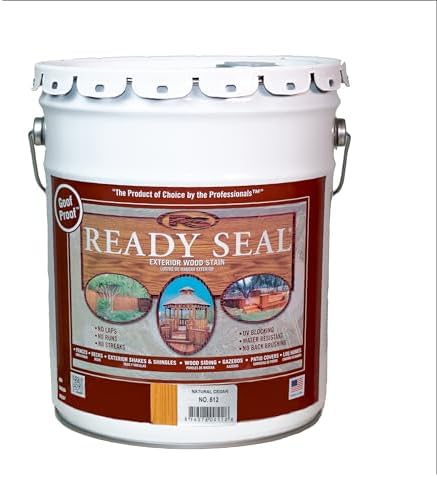 Ready Seal Exterior Wood Stain & Sealer, Natural Cedar, 5 Gallon