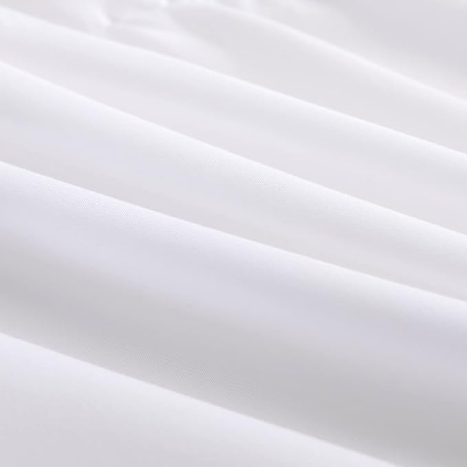TSUTOMI White Bed Skirt Twin Size Ruffled Bed Skirt with Split Corners, Twin Bed Skirt 12 Inch Drop, Twin Size Bed Skirt White for Ruffled Bed Skirt with Split Corners, Bed Skirt Twin Size