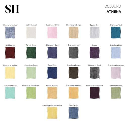 Solino Home Linen Cloth Napkins Set of 4-100% Pure Linen Blue Denim Dinner Napkins 20 x 20 Inch for Spring, Summer - Athena, Handcrafted and Machine Washable - color: 07: Blue Denim, size: 20" x 20" (Set of 4)