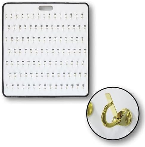 MICRO TEC Masonite Key Holder Wall Mount with 38 Spring Lock Hooks, 16" x 23-1/2" Heavy Duty Wall Mounted Key Organizer Board for Dealership, Office, Garage & Fleet Key Management - Pack of 1
