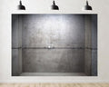 Trykid 10x7ft Minimal Concrete Wall Metal Rod Backdrop Modern Industrial Interior Photography Background Product Shoot Studio Setup Tapestry Party Decoration Photo Studio Prop Fabric - size: 10x7ft