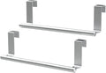 9" Over The Cabinet Towel Bar Holders, Handing Towel and Washcloth Rack for Bathroom and Kitchen, Stainless Steel, 2 Pack (Sliver)