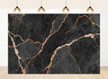 5x5ft Fabric Black Gold Marble Texture Backdrop Luxury Stone Pattern for Design Photography Background Interior Design Party Decorations Home Tapestry Photo Props - size: 5X5ft