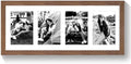 puthiac 8x20 Oak Wood Picture Frame 4Pcs 4x6 Photo Frame, Walnut, 1 Pack