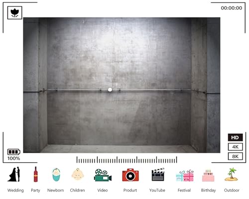 Trykid 10x7ft Minimal Concrete Wall Metal Rod Backdrop Modern Industrial Interior Photography Background Product Shoot Studio Setup Tapestry Party Decoration Photo Studio Prop Fabric - size: 10x7ft