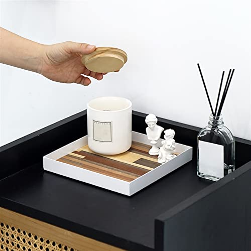 Serving Trays Storage Tray Porch Key Photo Props Handmade Grain Stitching(Small) - color: Small
