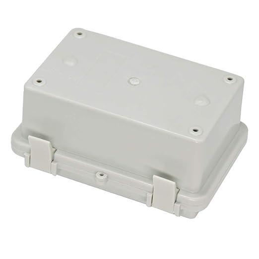 Zulkit IP65 Waterproof ABS Plastic Electrical Box - Hinged Shell, 2 Cable Glands, 5.9 x 3.9 x 2.8 inch