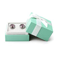 Oirlv Velvet Bow-knot Earrings Storage Box Jewelry Packaging Gift Box Showcase Display - size: Earrings Box