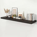 48" Black Floating Shelves 12inch Deep Wall Shelf, Set of 1
