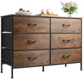 WLIVE Dresser for Bedroom with 6 Fabric Drawers, Rustic Brown