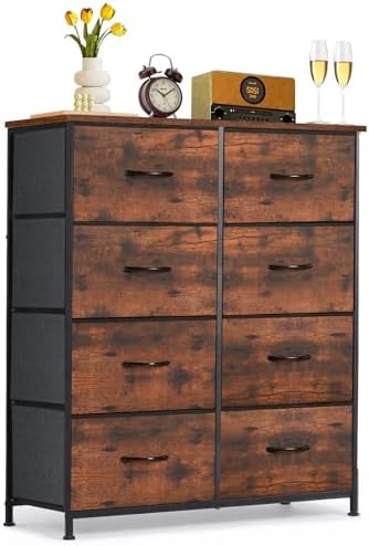 8-Drawer Dresser for Bedroom, Anti-Tip Tall Storage Organizer