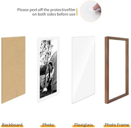 puthiac 20x24 Solid Oak Wood Picture Frame, Walnut, 1 Pack