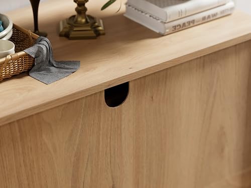FENSULN Modern Dresser for Bedroom with 9 Drawers, 3 in 1 Wooden Chest of Drawers with Organizer Storage for Bed Room,Livingroom Hallway Oak