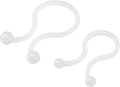 uxcell Nylon Reusable Twist Tie Cable Clips White 10mm x 30pcs, 14mm x 20pcs