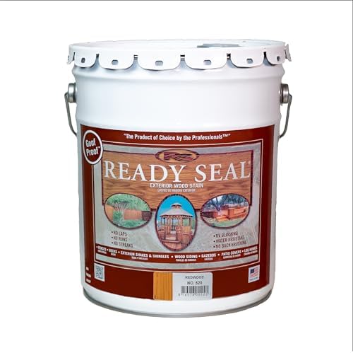 Ready Seal Exterior Wood Stain & Sealer, Redwood, 5 Gallon