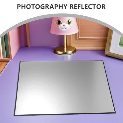 HOMSFOU A3 Silver Photography Reflector Board, Small Tabletop Photo Reflector Cardstock for Studio Lighting and Still Life Shoot, Camera Lighting Accessory for Natural Light Bounce