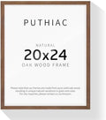 puthiac 20x24 Solid Oak Wood Picture Frame, Walnut, 1 Pack