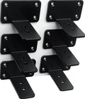 6 Pack - 3 inch Black Hidden L Shelf Bracket (1/5 Inch Thicked) Iron Floating Shelf Brackets Rustic Industrial Metal Brackets for Shelf Support - size: 3 Inch, style: Black 6 Pack