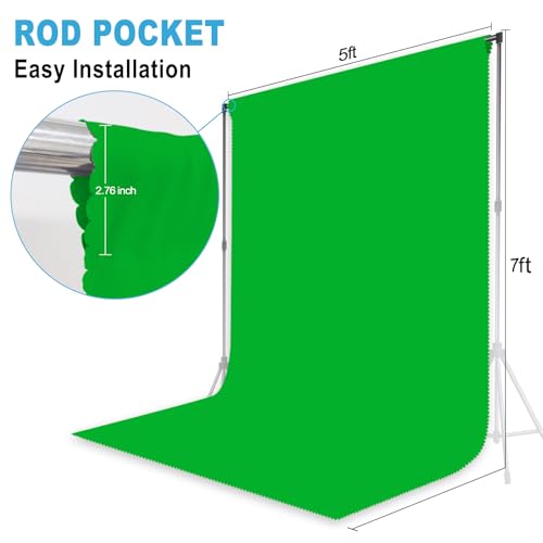 Green Screen Key Backdrop, Polyester, 5X7 FT, Photography Background, Machine Washable, Green, LY166 - color: Green, size: 5X7 FT