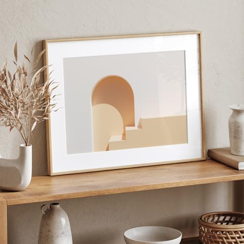 11x14 Picture Frame, 11x14 Solid Oak Frames with Mat to 8x10