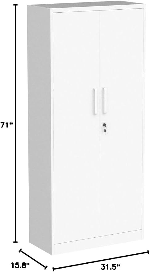 White Metal Storage Cabinet